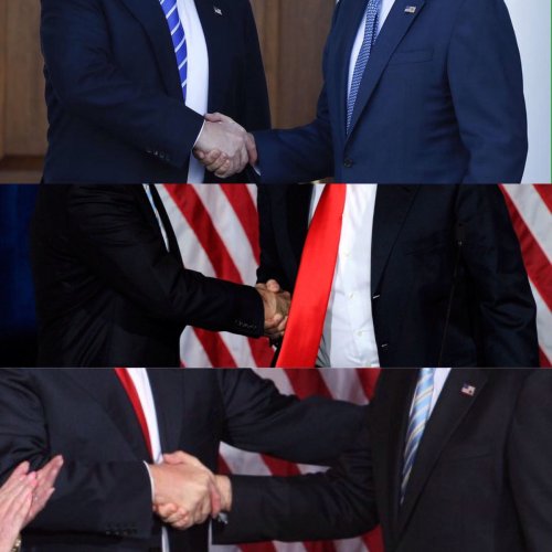 trumpromneyhadnshakes